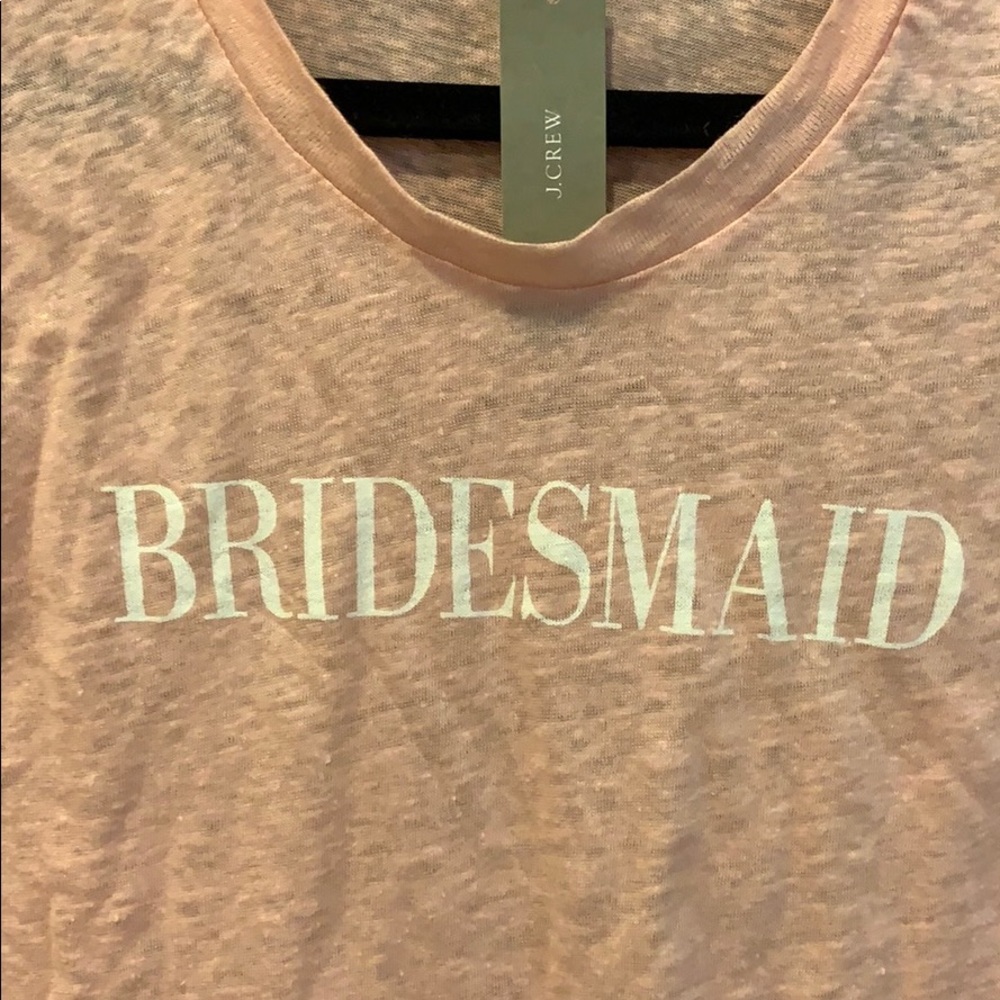 J CREW “Bridesmaid” 100% linenT-shirt - pink